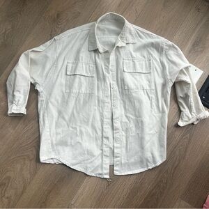 White Denim Overshirt Size Small